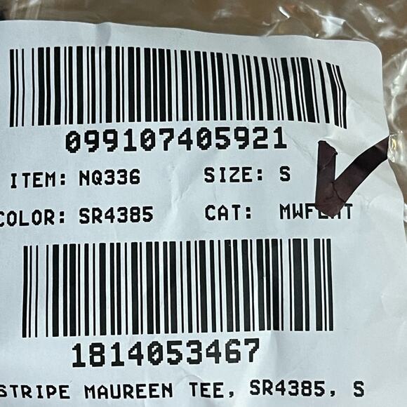 Madewell Micro-Rib Striped Sweater Tee in Monument Size S NWT - Picture 10 of 11